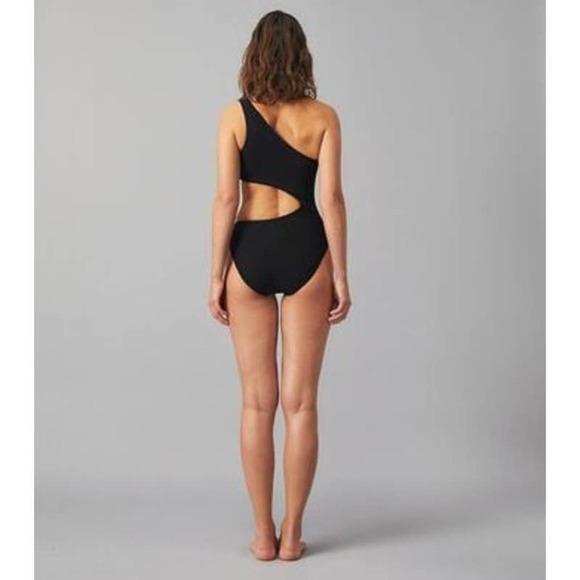 Tory Burch Women's Cut Out Solid One Piece Swimsuit Size L NWOT - Picture 3 of 12